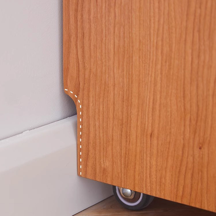 Minimalist Glass Wood 2-Drawer Nightstand