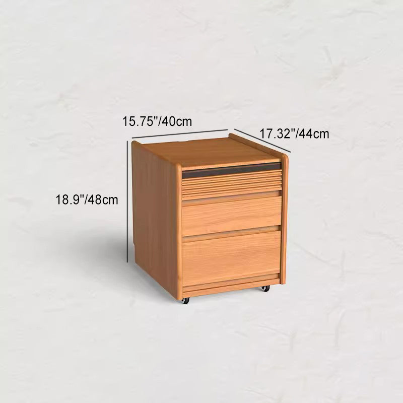 Minimalist Glass Wood 2-Drawer Nightstand
