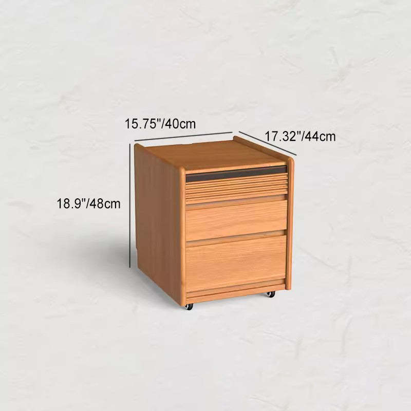 Minimalist Glass Wood 2-Drawer Nightstand