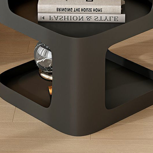 Scandinavian Rounded Iron 3-Tier End Table