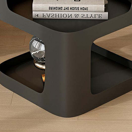 Scandinavian Rounded Iron 3-Tier End Table