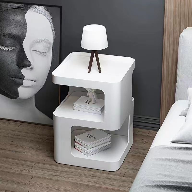 Scandinavian Rounded Iron 3-Tier End Table