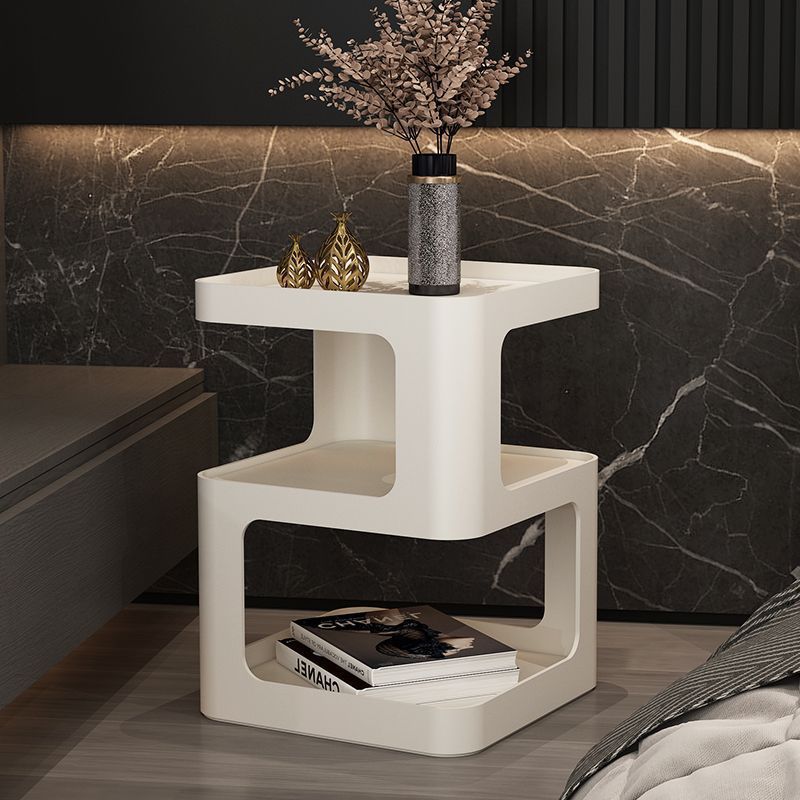 Scandinavian Rounded Iron 3-Tier End Table