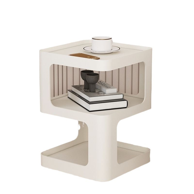 Scandinavian Rounded Iron 3-Tier End Table