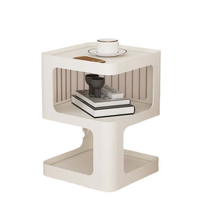 Scandinavian Rounded Iron 3-Tier End Table