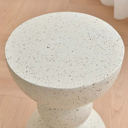 Contemporary Magnesium Oxide Chamfered End Table