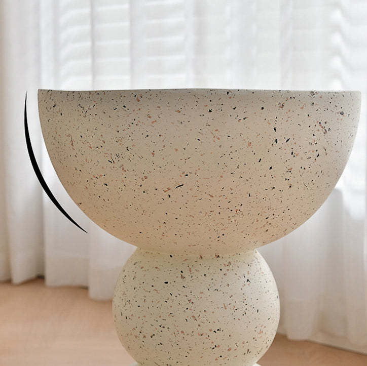 Contemporary Magnesium Oxide Chamfered End Table