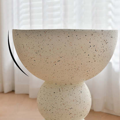 Contemporary Magnesium Oxide Chamfered End Table