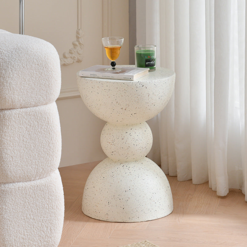 Contemporary Magnesium Oxide Chamfered End Table