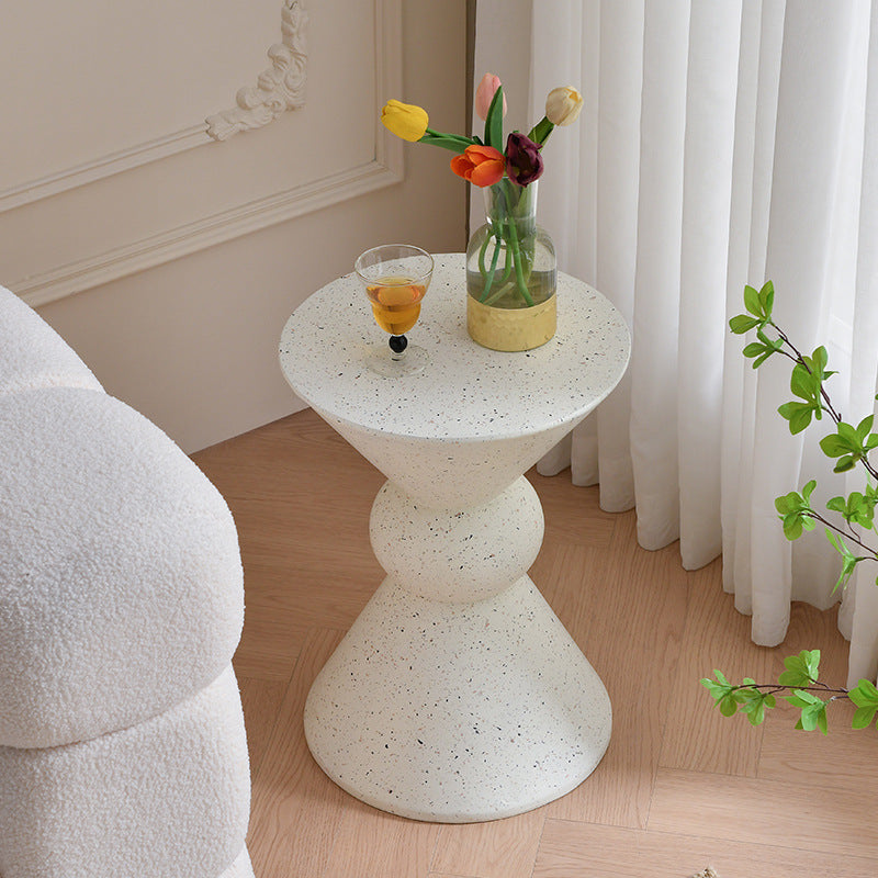 Contemporary Magnesium Oxide Chamfered End Table