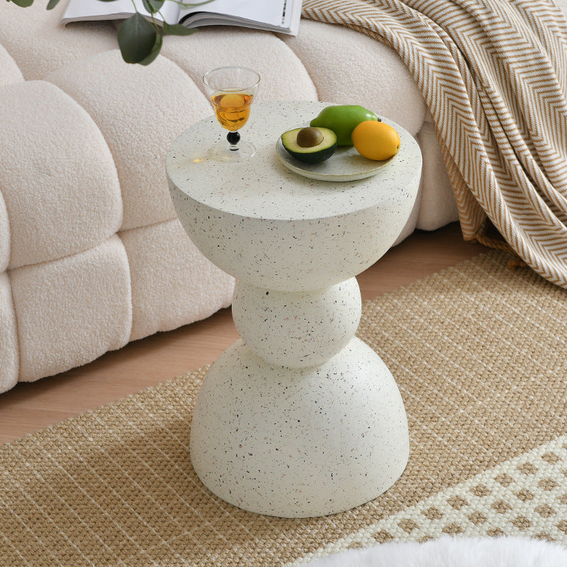 Contemporary Magnesium Oxide Chamfered End Table — Chamfered Rounded Corners