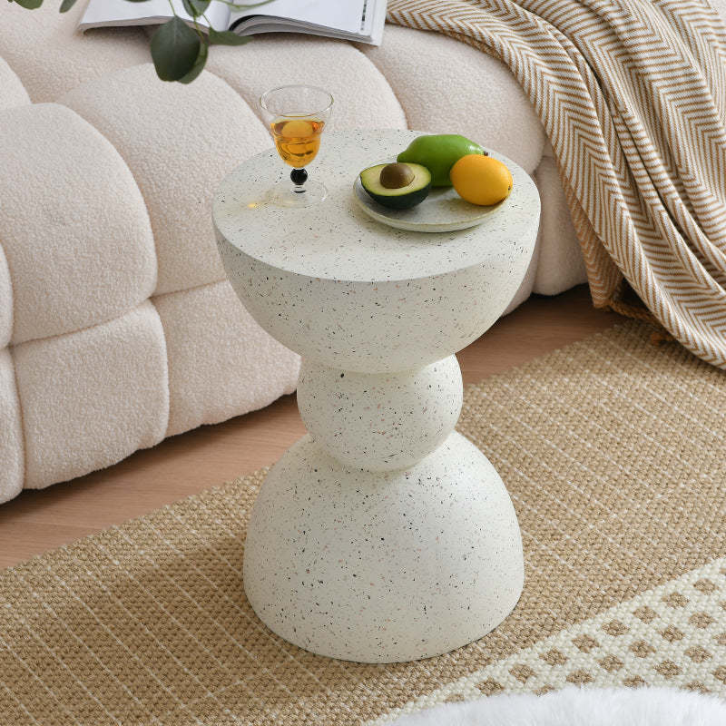 Contemporary Magnesium Oxide Chamfered End Table — Chamfered Rounded Corners