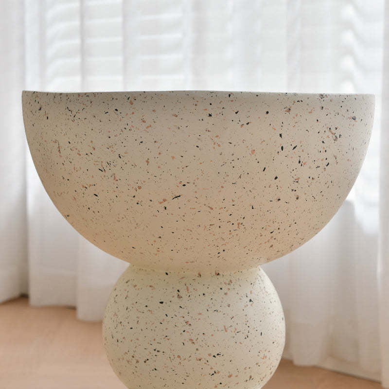 Contemporary Magnesium Oxide Chamfered End Table