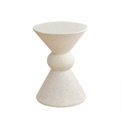 Contemporary Magnesium Oxide Chamfered End Table