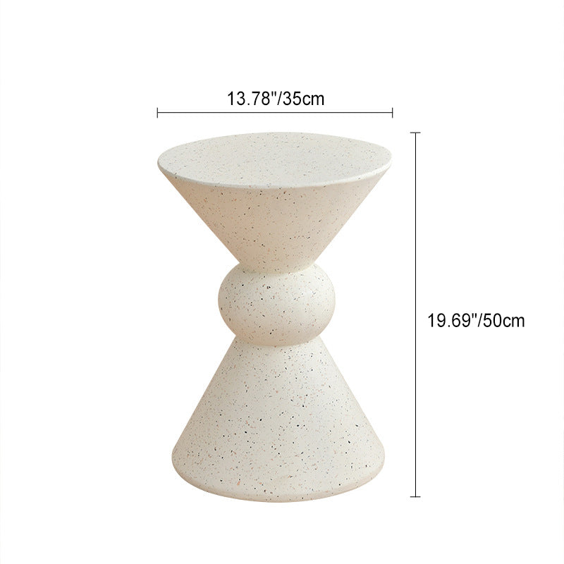 Contemporary Magnesium Oxide Chamfered End Table