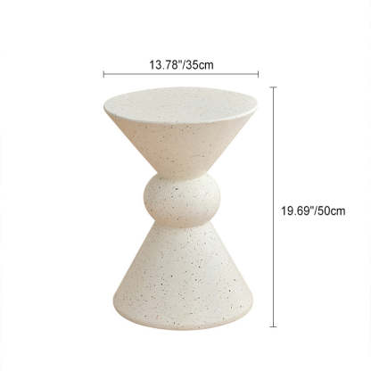 Contemporary Magnesium Oxide Chamfered End Table