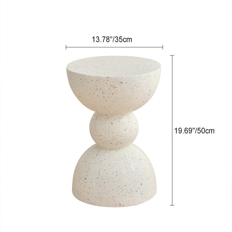Contemporary Magnesium Oxide Chamfered End Table