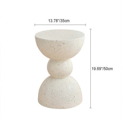 Contemporary Magnesium Oxide Chamfered End Table