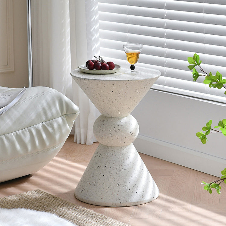 Contemporary Magnesium Oxide Chamfered End Table