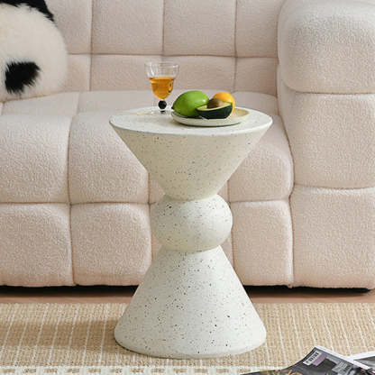 Contemporary Magnesium Oxide Chamfered End Table