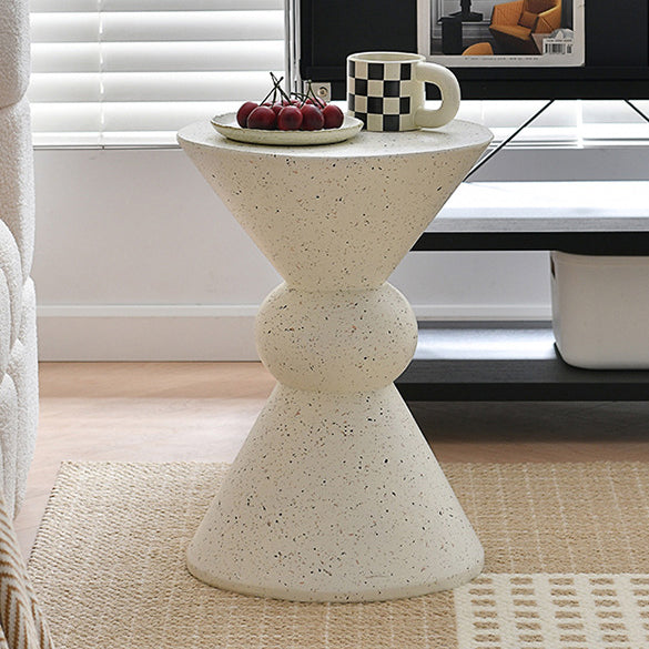 Contemporary Magnesium Oxide Chamfered End Table