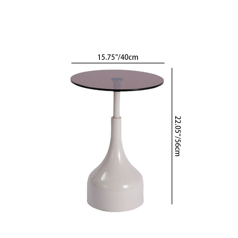 Lighom minimalist cylinder end white end & side tables