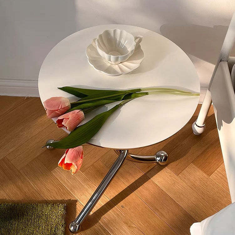 Chinese Orb Stainless Steel End Table