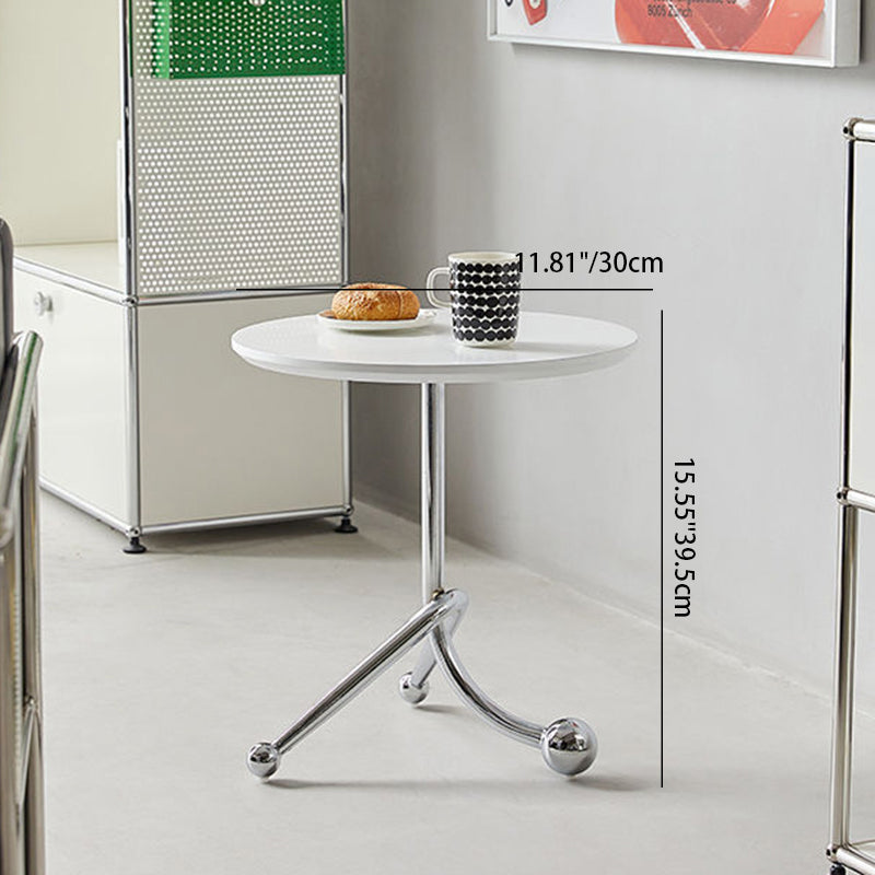 Chinese Orb Stainless Steel End Table — Black