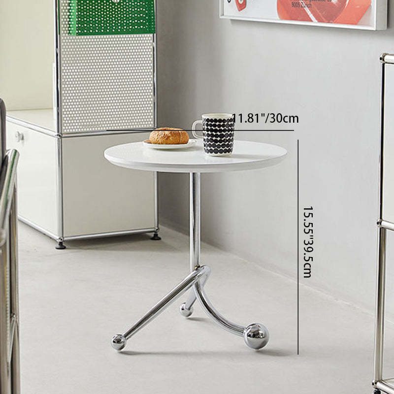 Chinese Orb Stainless Steel End Table — Black