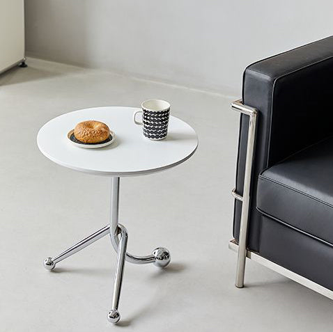 Chinese Orb Stainless Steel End Table