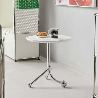 Chinese Orb Stainless Steel End Table