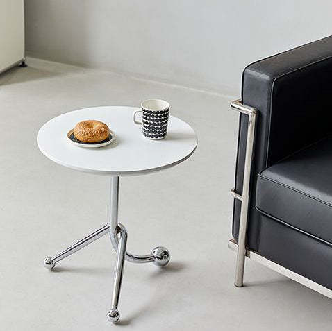 Chinese Orb Stainless Steel End Table — Black