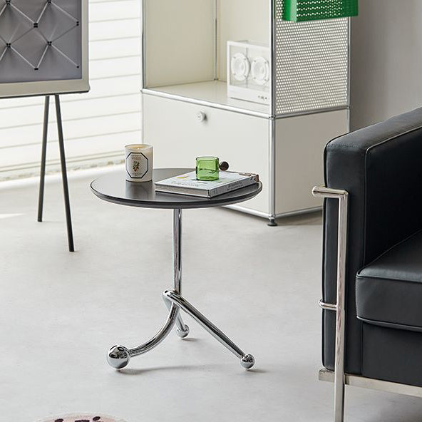 Chinese Orb Stainless Steel End Table