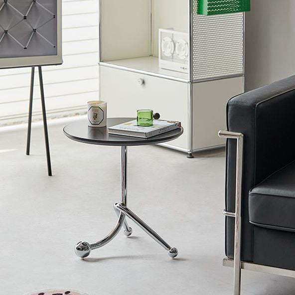 Chinese Orb Stainless Steel End Table