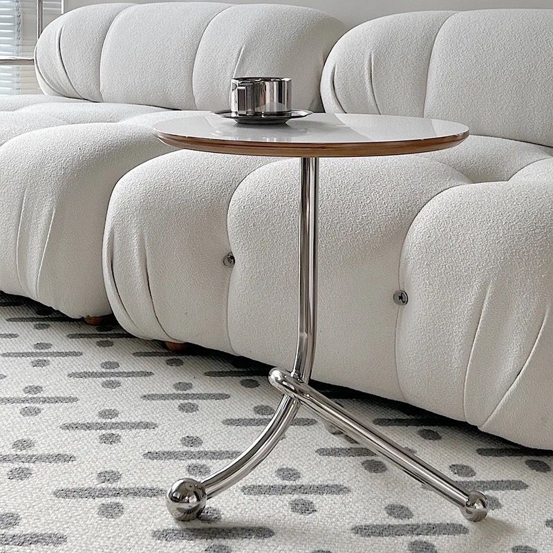Chinese Orb Stainless Steel End Table