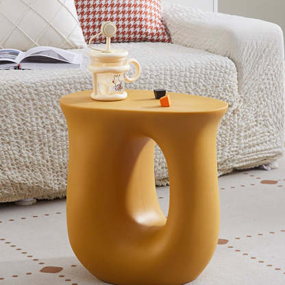 Art Deco Dopamine U-Shape Plastic End Table