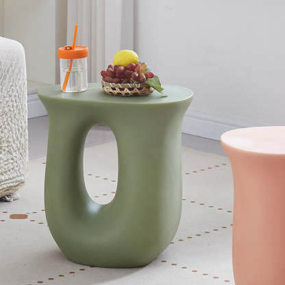 Art Deco Dopamine U-Shape Plastic End Table