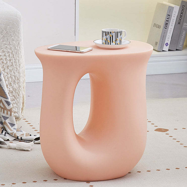 Gray glass end art end & side tables - art deco — Pink
