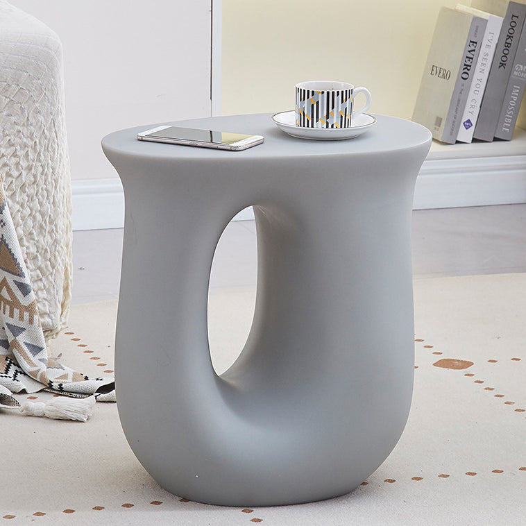 Art Deco Dopamine U-Shape Plastic End Table — Blue