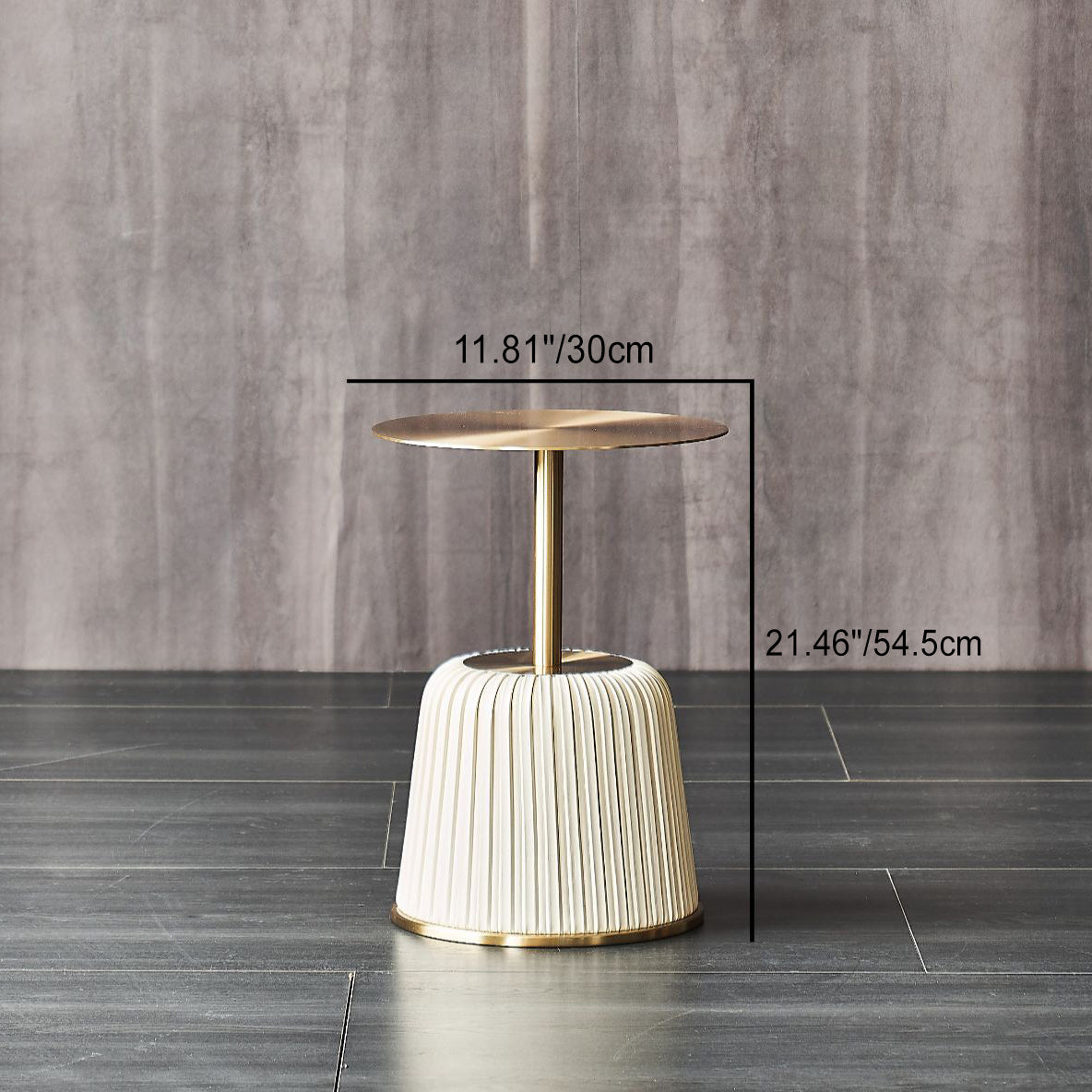 Modern Luxury Stainless Steel Column End Table