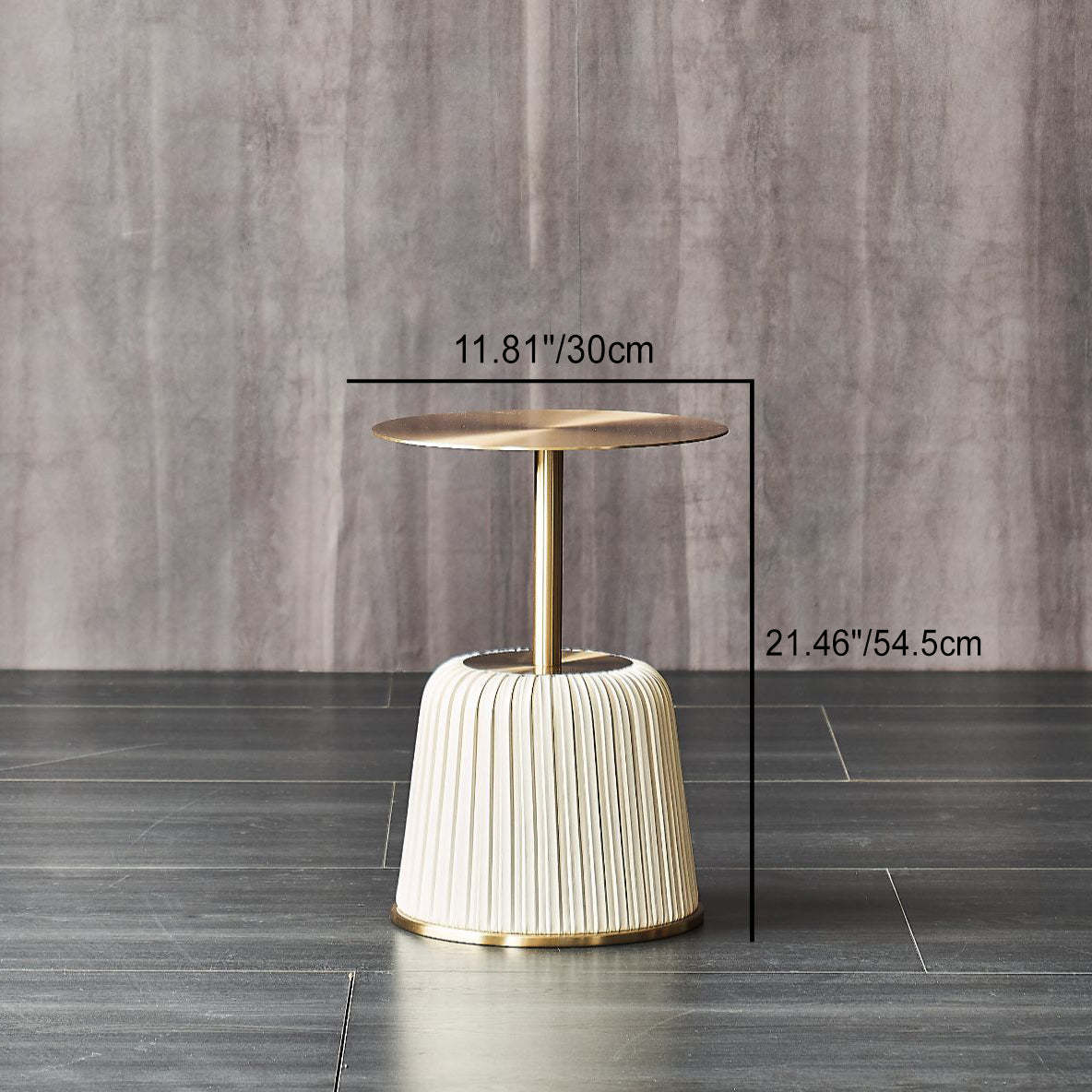 Modern Luxury Stainless Steel Column End Table