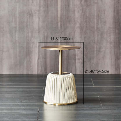 Modern Luxury Stainless Steel Column End Table