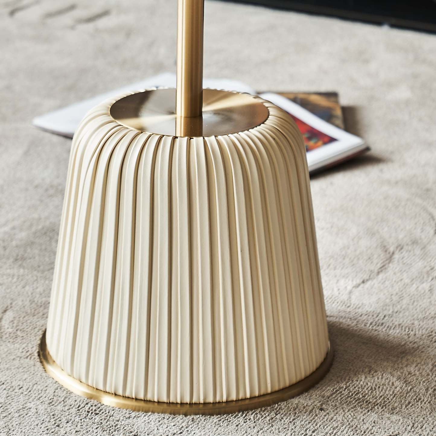 Modern Luxury Stainless Steel Column End Table