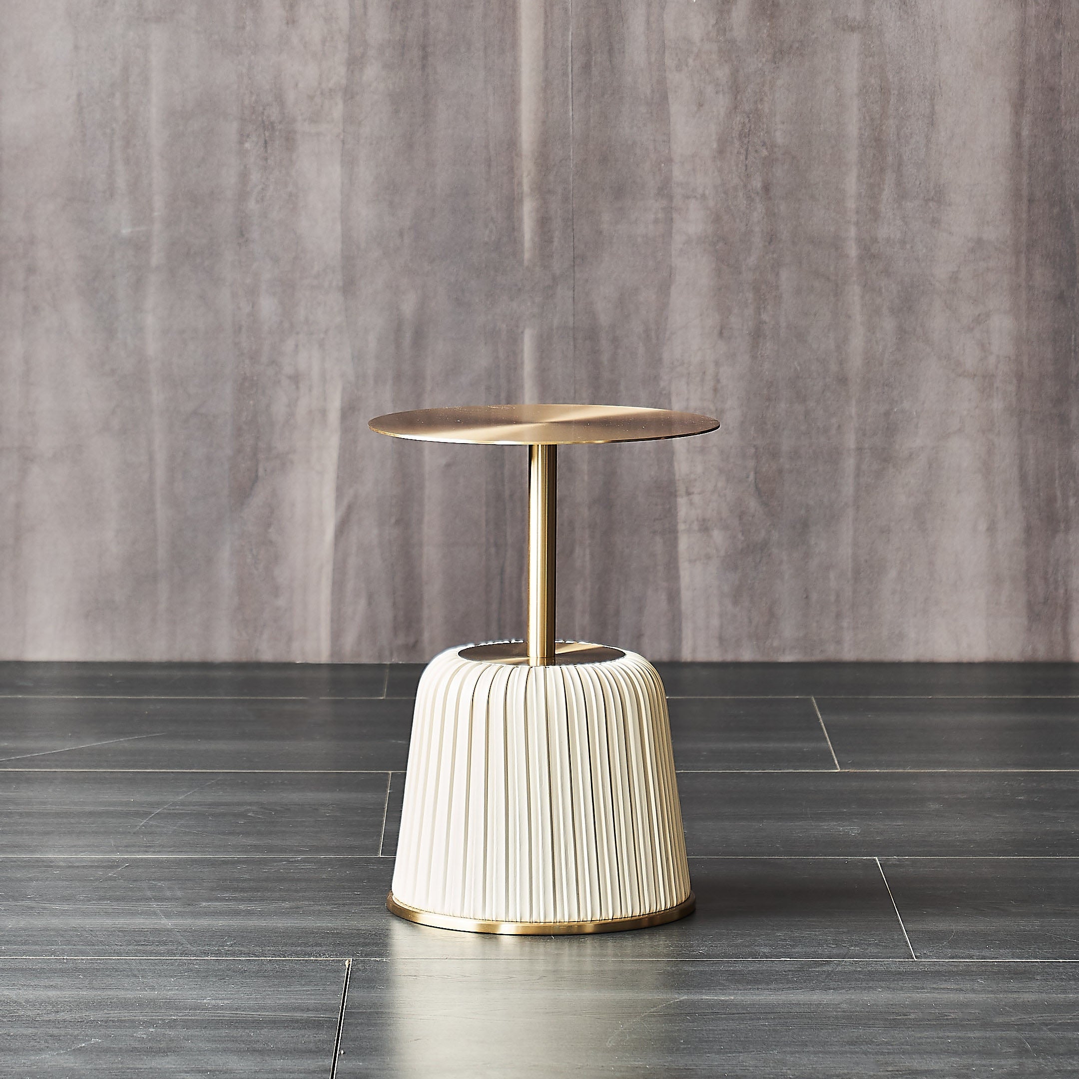 Modern Luxury Stainless Steel Column End Table