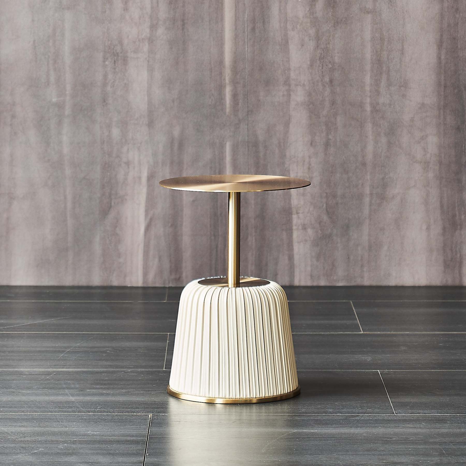 Modern Luxury Stainless Steel Column End Table