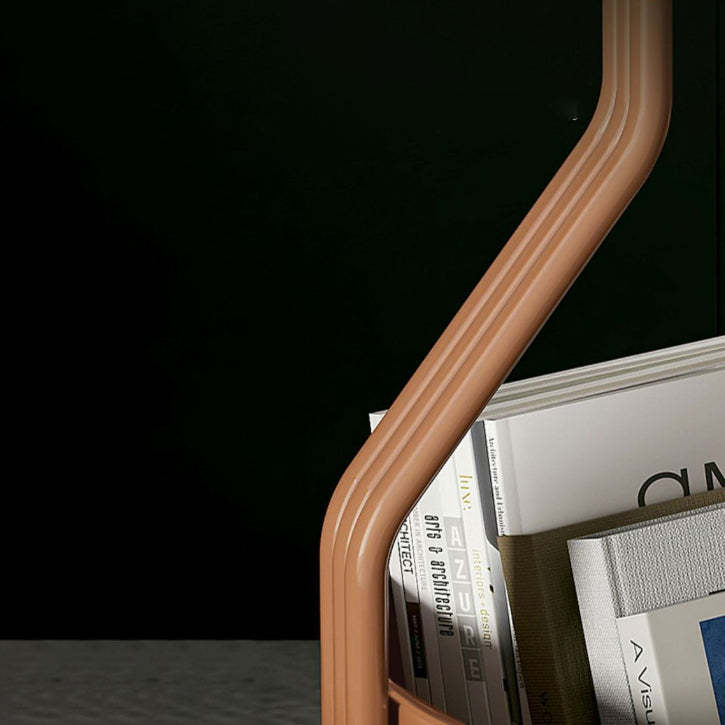Modern Rock Panel Tempered Glass End Table