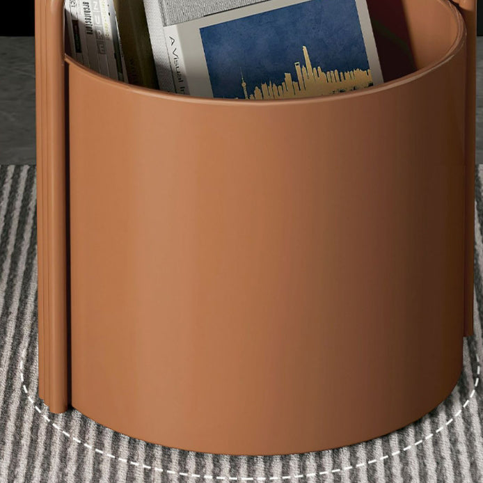 Modern Rock Panel Tempered Glass End Table