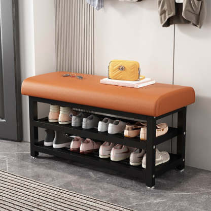 Minimalist Tech Cloth Iron Shoe Storage — Gray / Black