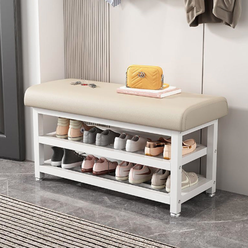 Minimalist Tech Cloth Iron Shoe Storage — Gray / White