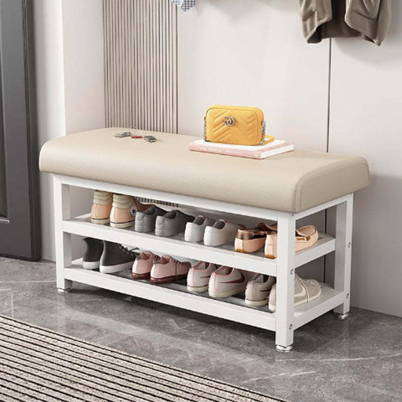 Minimalist Tech Cloth Iron Shoe Storage — Gray / White